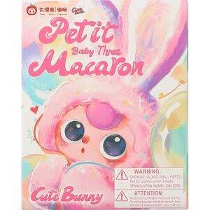 Baby Three Macaron Cute Bunny (Cocoa) Plushie Keychain